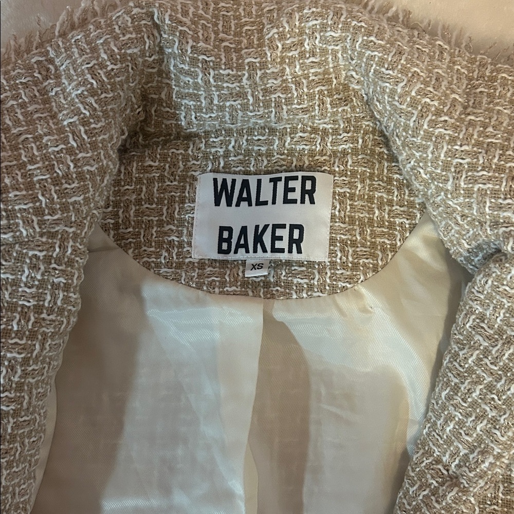 WALTER BAKER Declan Baja Tweed Boxy-Fit Jacket cream color - Picture 10 of 15